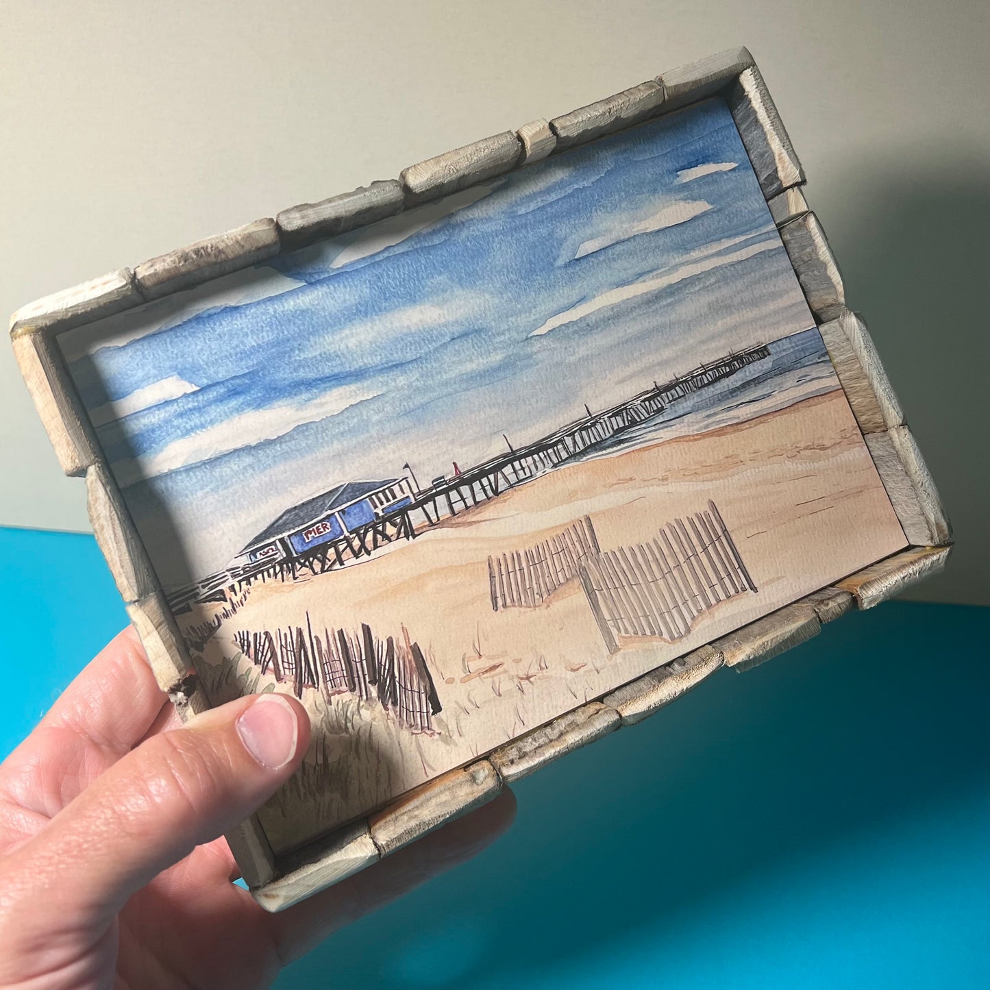Box Frame Mini - Large: "Avon Pier #1"