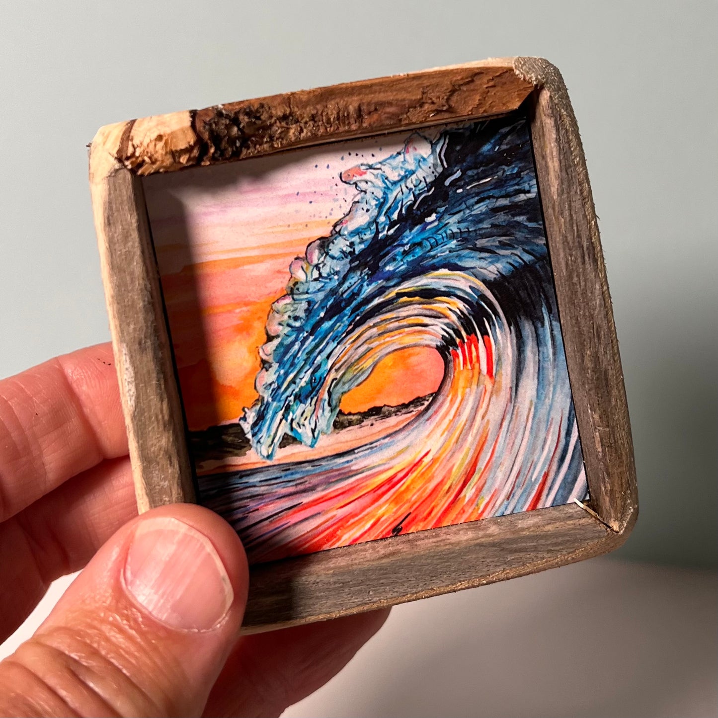 Box Frame Mini - Small "Sunset Wave"