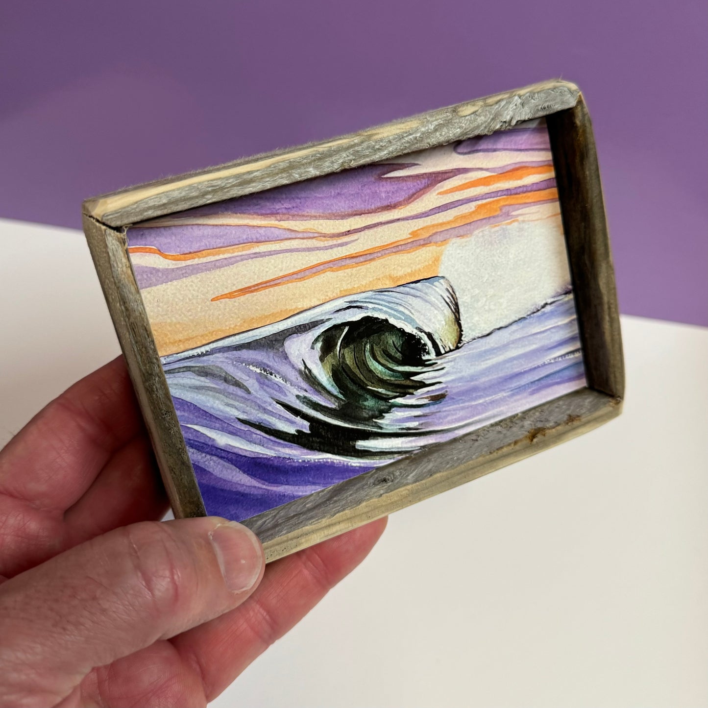 Box Frame Mini - Medium "Purple Glass"