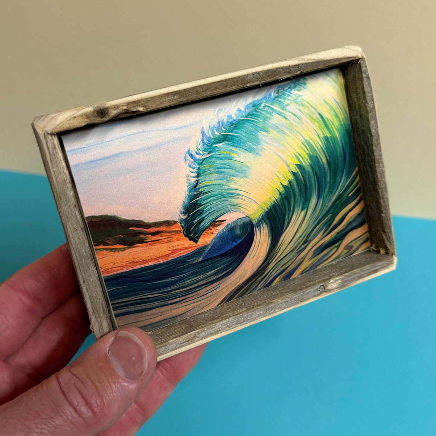 Box Frame Mini - Medium "Summer Wave on Pea Island" - 2