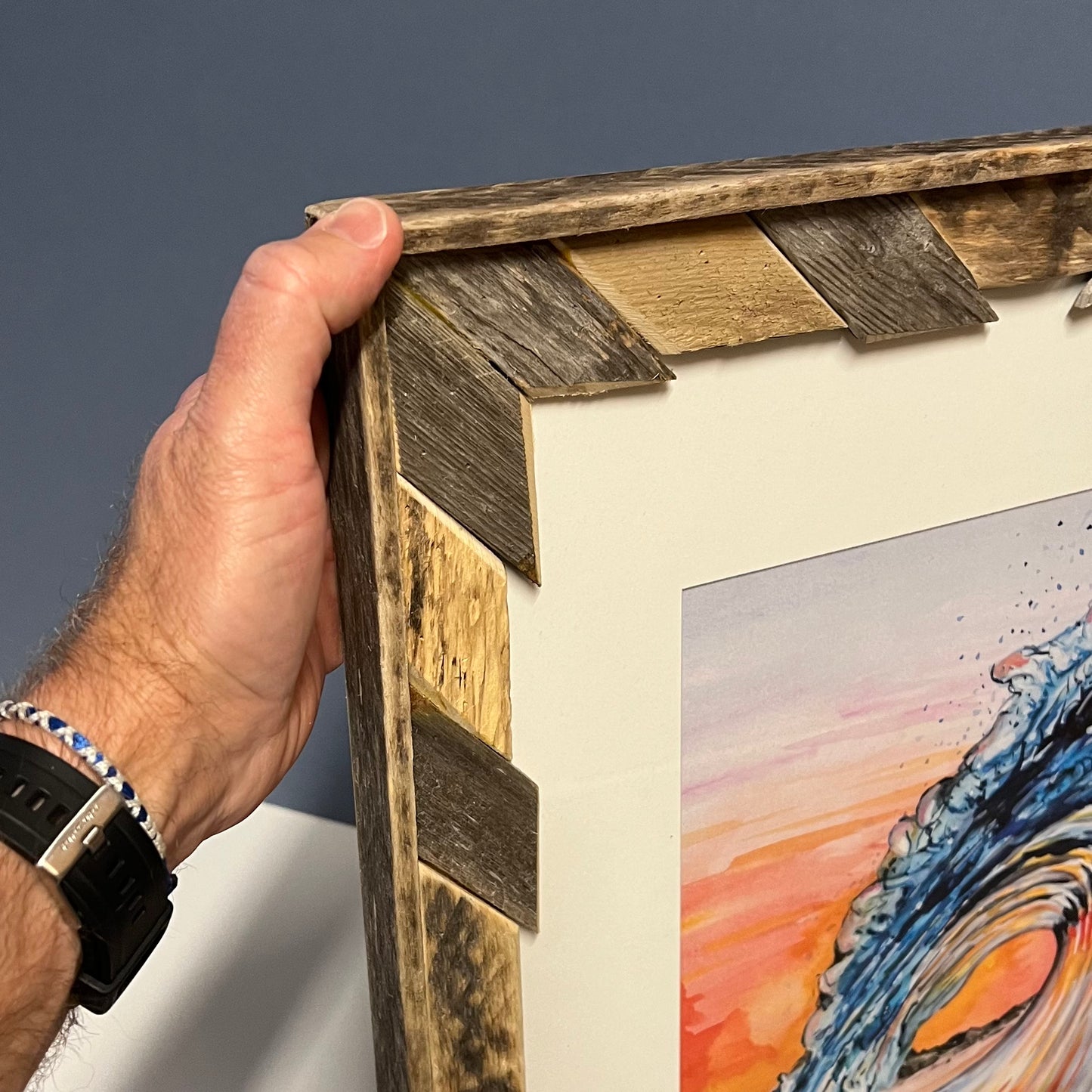 16" x 20" Framed Print: "Sunset Wave"