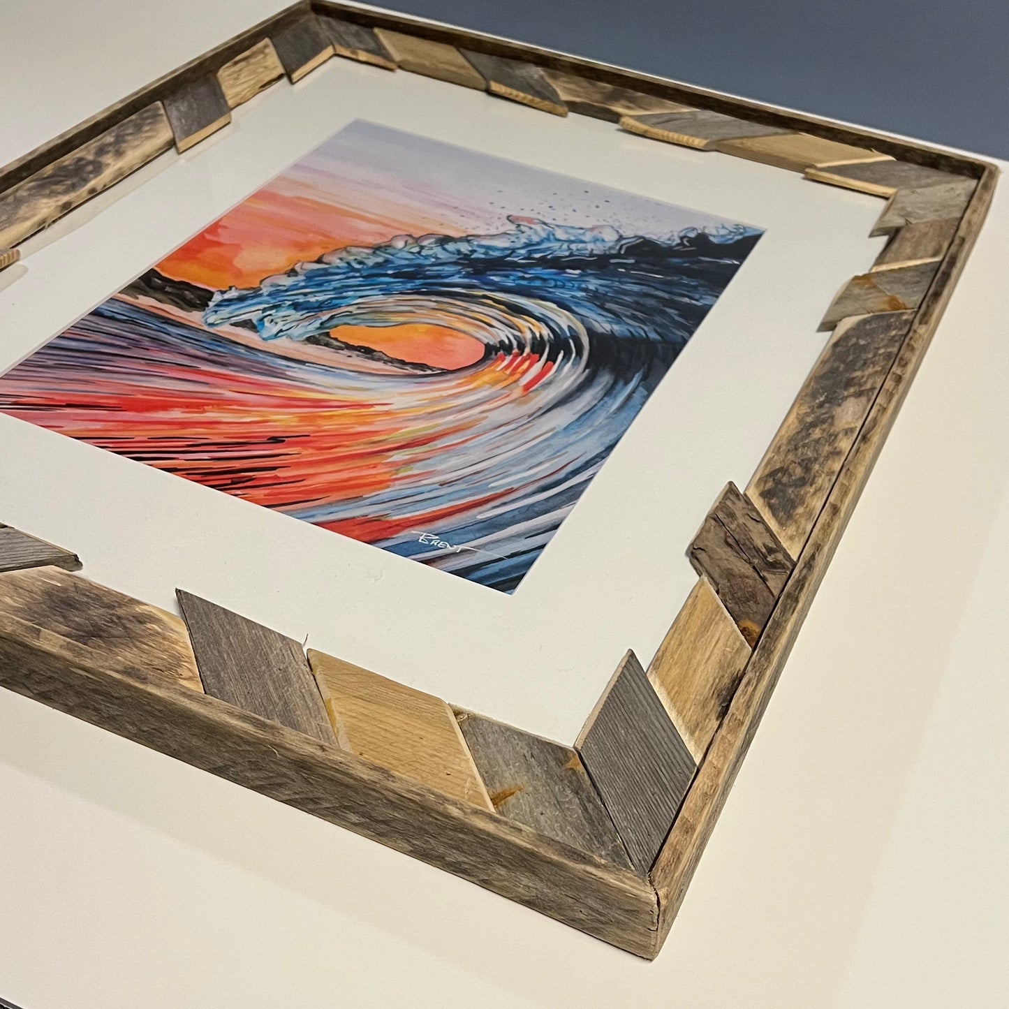 16" x 20" Framed Print: "Sunset Wave"