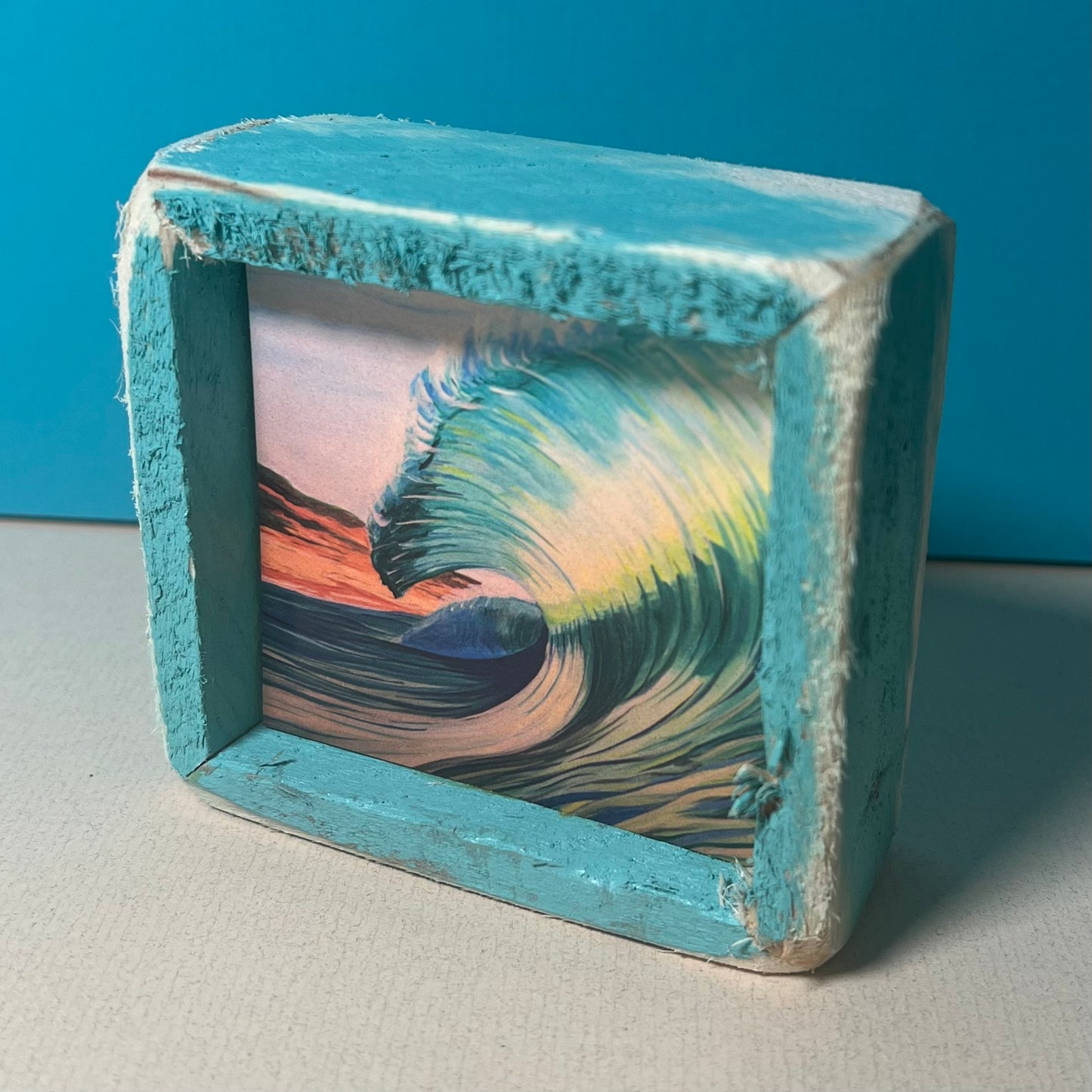 Box Frame Mini - Small "Summer Wave on Pea Island"