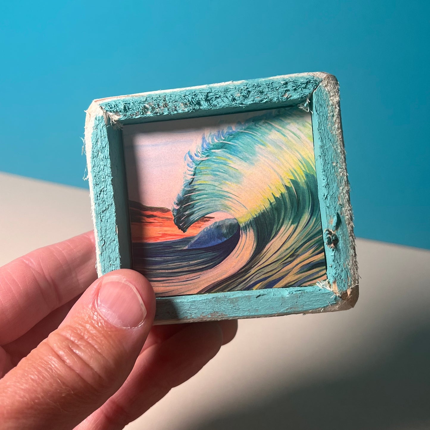 Box Frame Mini - Small "Summer Wave on Pea Island"