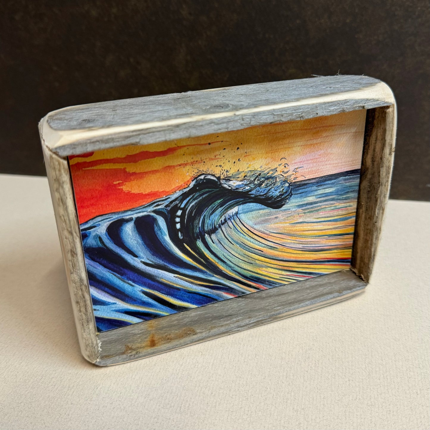 Box Frame Mini - Medium "Orange Wave"