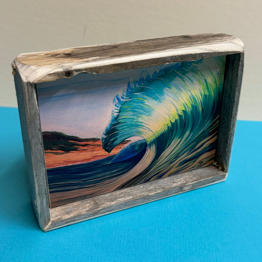 Box Frame Mini - Medium "Summer Wave on Pea Island" - 2