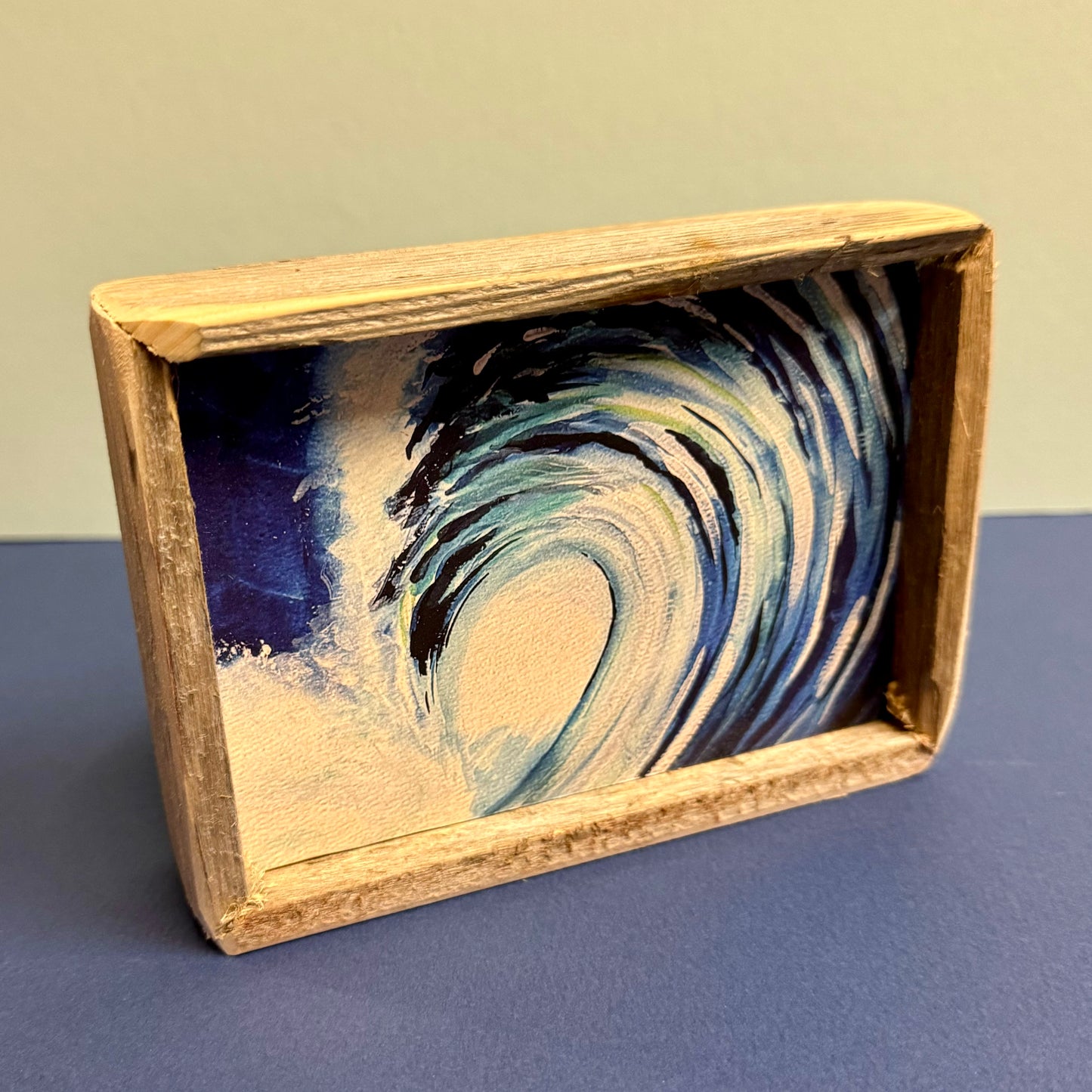 Box Frame Mini - Medium "Tall Blue Wave"