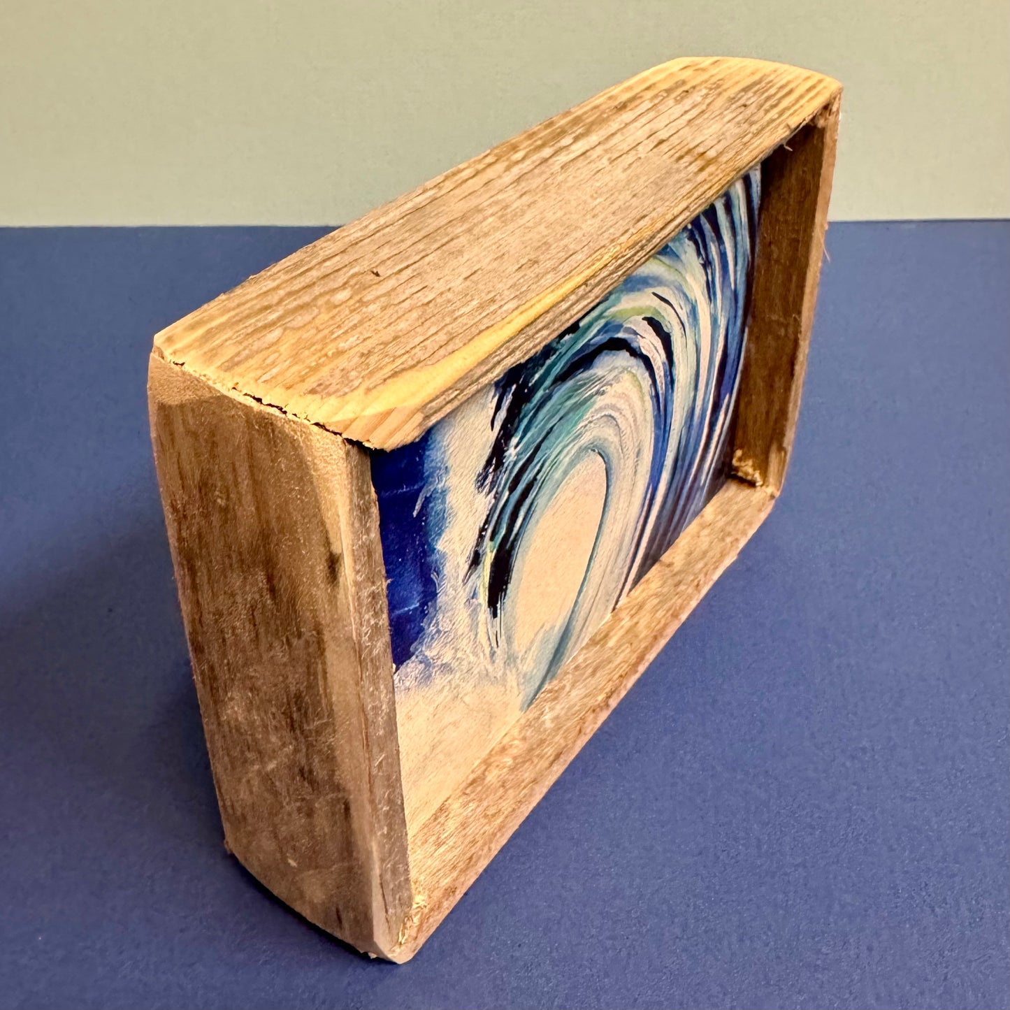 Box Frame Mini - Medium "Tall Blue Wave"