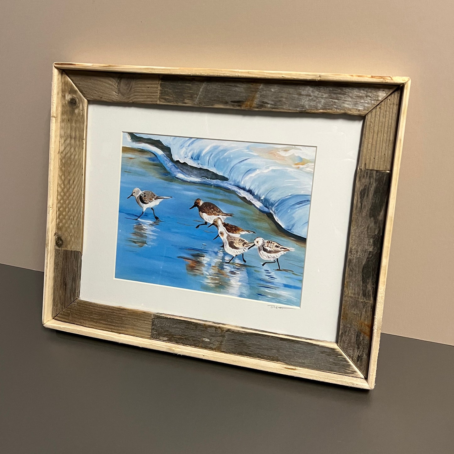 11" x 14" Framed Print: "Shore Birds"