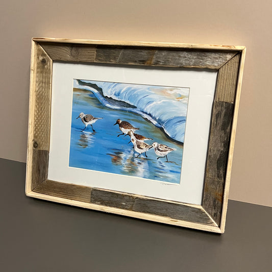 11" x 14" Framed Print: "Shore Birds"