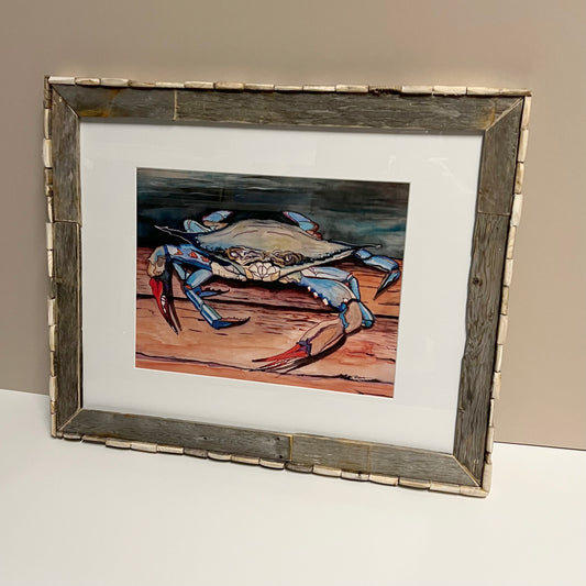 16" x 20" Framed Print: "Blue Crab"