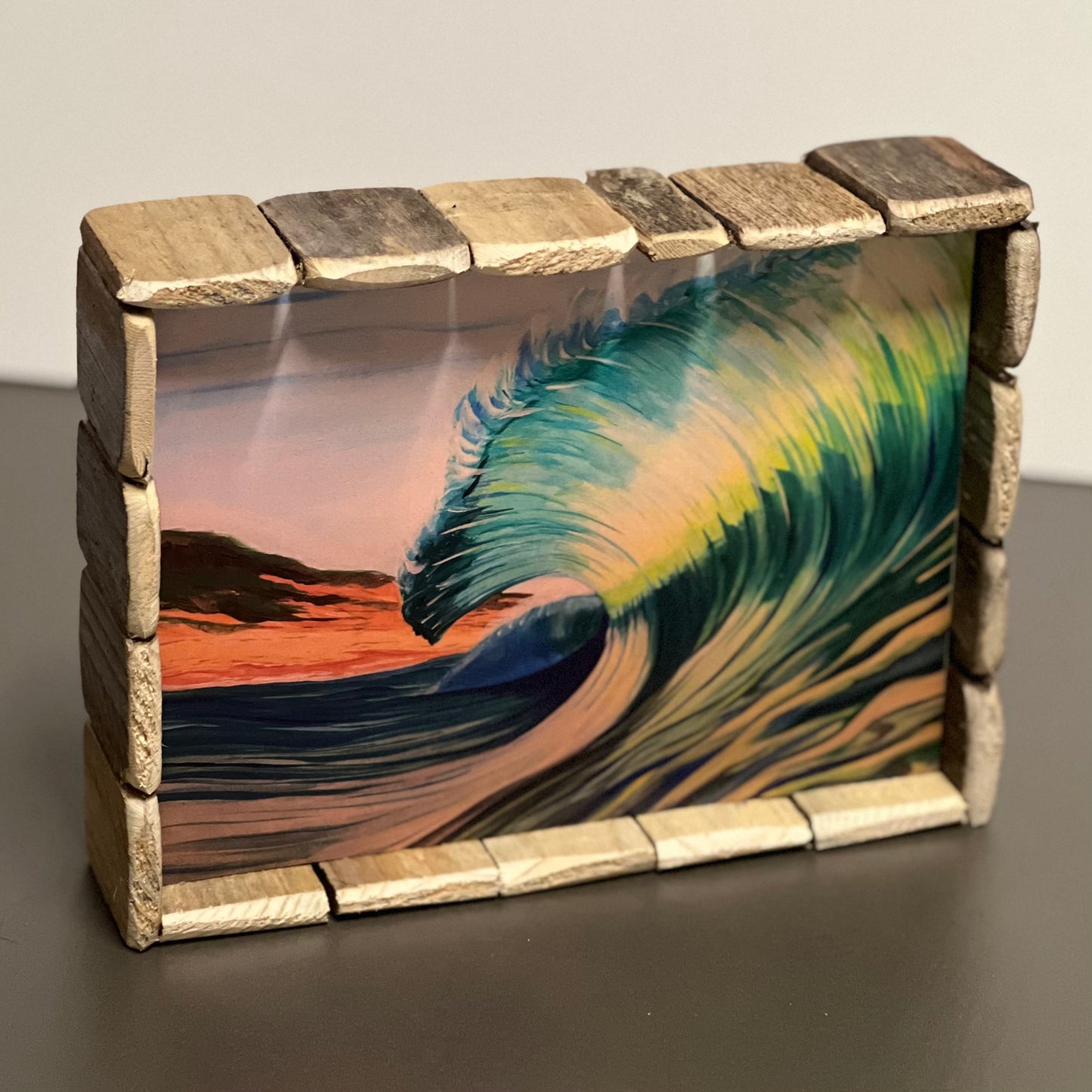 Box Frame Mini - Large: "Summer Wave on Pea Island"